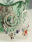 Chakra Earrings in Sterling Silver